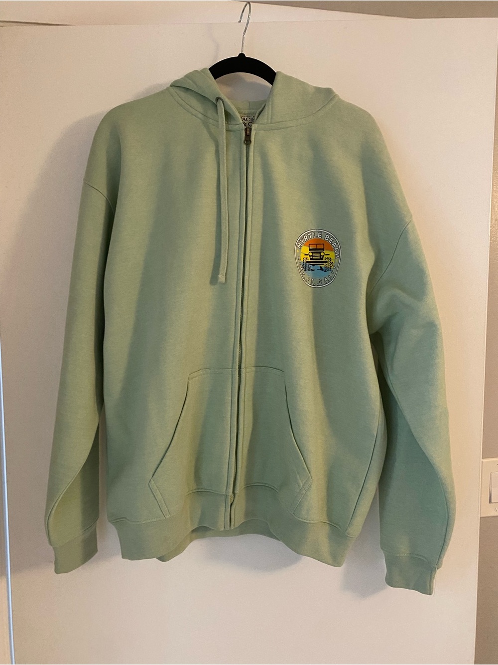 Myrtle Beach Green Zip-Up Hoodie Jacket
